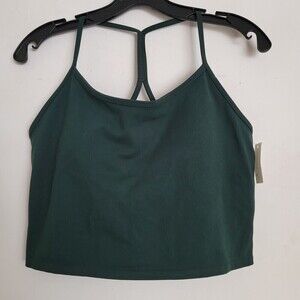NEW Core IO Teal Green Strappy Racerback Padded Sports Bra Size Medium